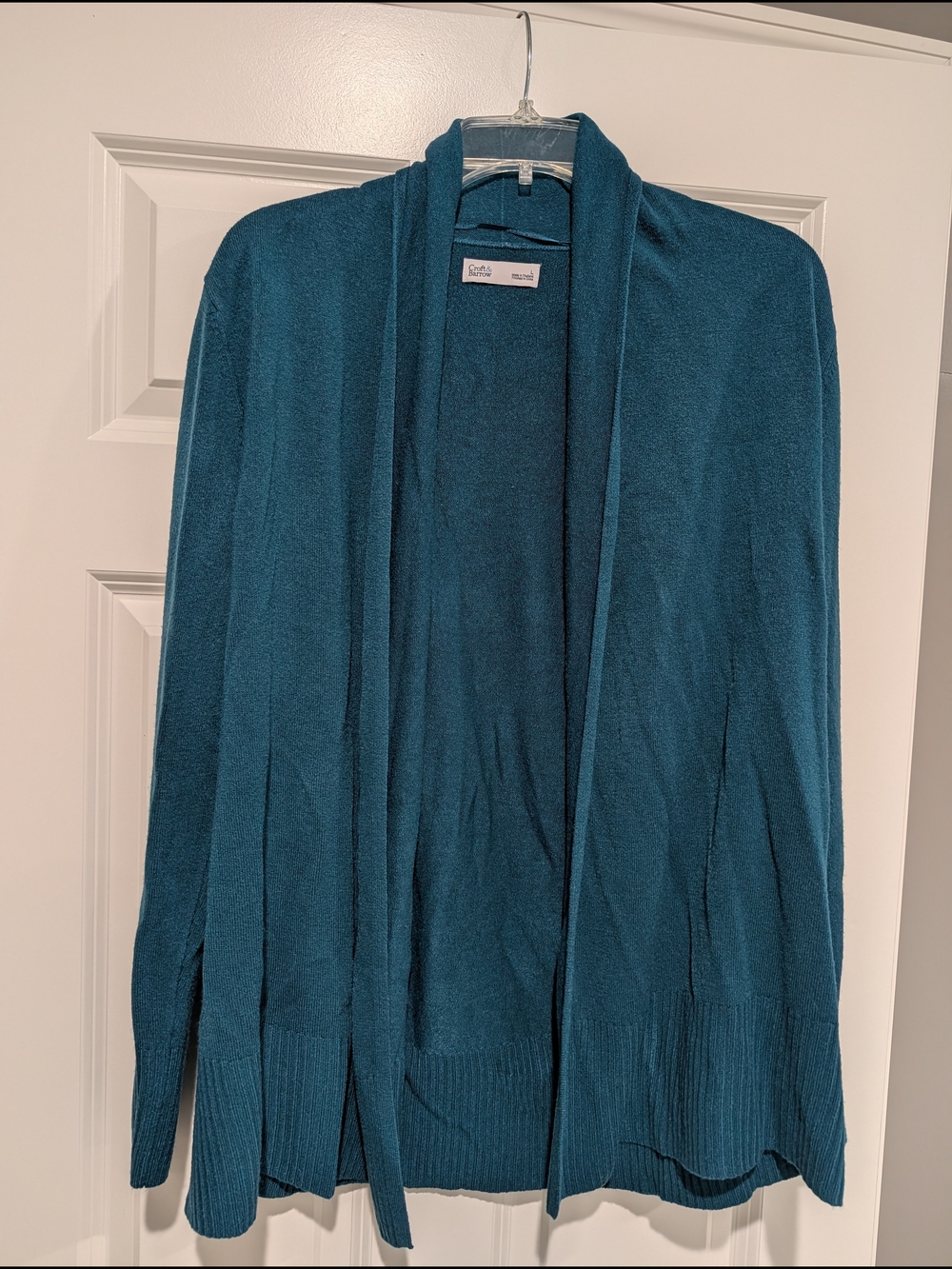 croft & barrow Teal Open-Front Cardigan